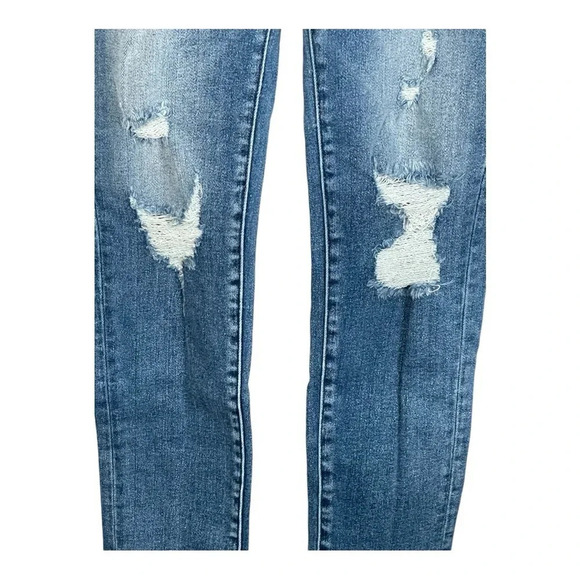 RISEN LOS ANGELES Medium Wash Distressed Jeans Size 5/27 - Picture 3 of 12